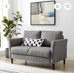Living Room Loveseat Gray