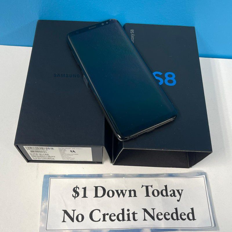 Samsung Galaxy S8 5.8 -PAYMENTS AVAILABLE-$1 Down Today 