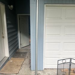 8 Foot Round Fence Posts Galvanized Steel. Never Used