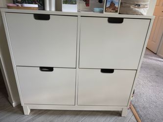 IKEA STÄLL Shoe Cabinet (4 Compartments) – White