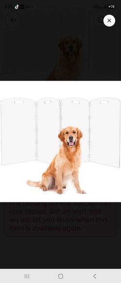 Pet gate clear plastic