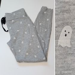 Cynthia Rowley Grey Halloween Ghost Pajamas Pants Lounge Leggings 