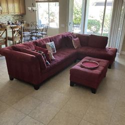 SoHo Red Sectional Sofa