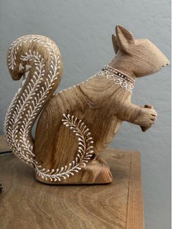 Wooden squirrel home decor