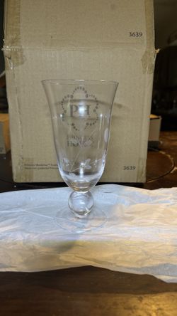 Princess House Etched Glass Goblets / Dessert Glasses – Set of 4