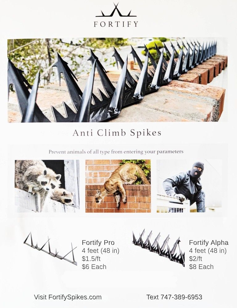 Anti Climb Spikes for YOUR fence!!!