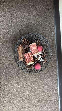 Christmas Pines Bowl For Decorating 