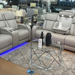 Power Reclining Sofa & Loveseat. 0% Finance Available with or without Credit.
