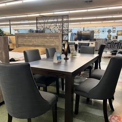 🚚Hot Deal🚚Brand New 7pc Dining Set: Table With Six Chairs $899, Payment Available, Delivery Available