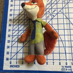 Disney Store Zootopia Nick Wilde Plush Stuffed Pixar Toy 12"