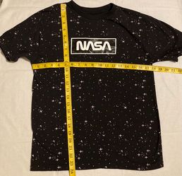 NASA Graphic Boys T-Shirt Black Star Print Size 16