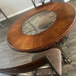 Wooden Table With 2 Wooden Chairs