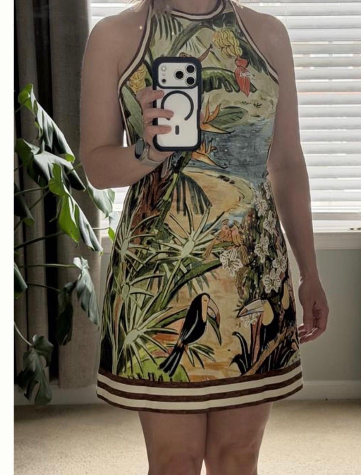 Toucan tango halter mini dress