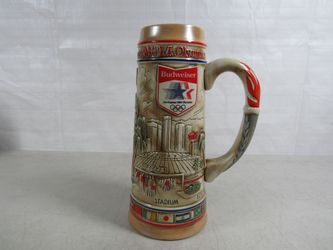 1984 LA Olympics Budweiser Anheuser Busch Vintage Beer Stein Mug 10"