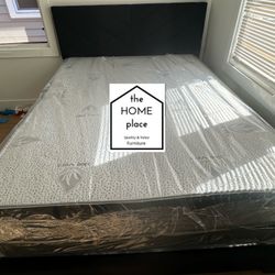 Brand New Queen Bed Frame With Mattress & Box Spring Today Only $349 🚨 Ready For Delivery 🚚 