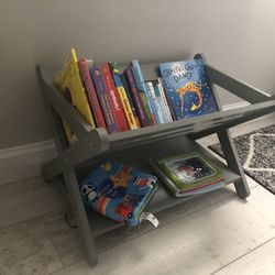 Kids Book Small Grey Book Shelf