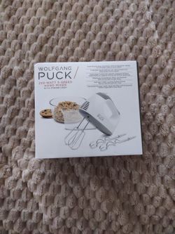 Wolfgang Puck Wolfgang Puck Hand Mixer, 250 Watt 5 Speed W/ Storage Caddy - NIB