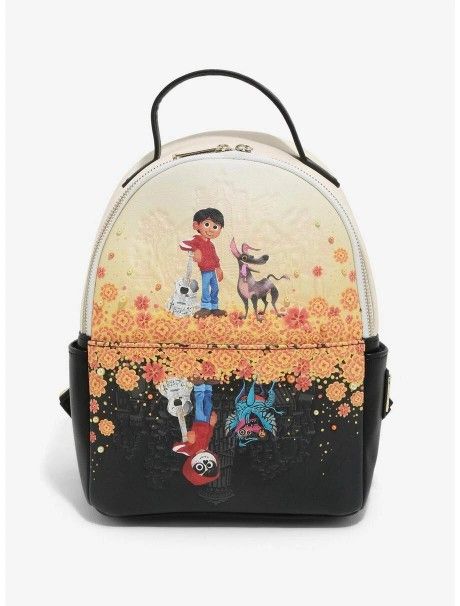 New Loungefly Disney Mini Backpack Pixar Coco Marigold Mirror Miguel Bag