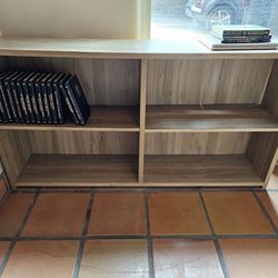 Long Wooden Bookcase