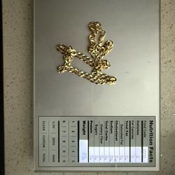 10k 22” 23gram Solid Gold Curb Chain.