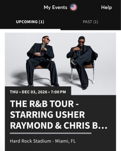 🔥 USHER & CHRIS BROWN – 4 TICKETS AVAILABLE! 🔥