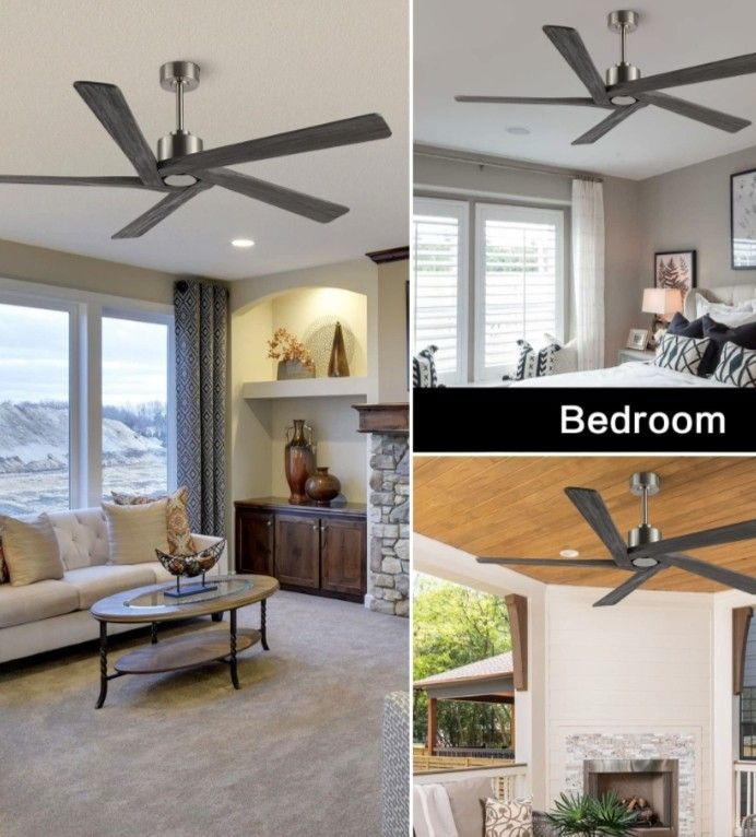 Brand New WINGBO 54 INCH SOLID WOOD FAN BLADES 6 SPEEDS REMOTE $275 NEW BNIB 
