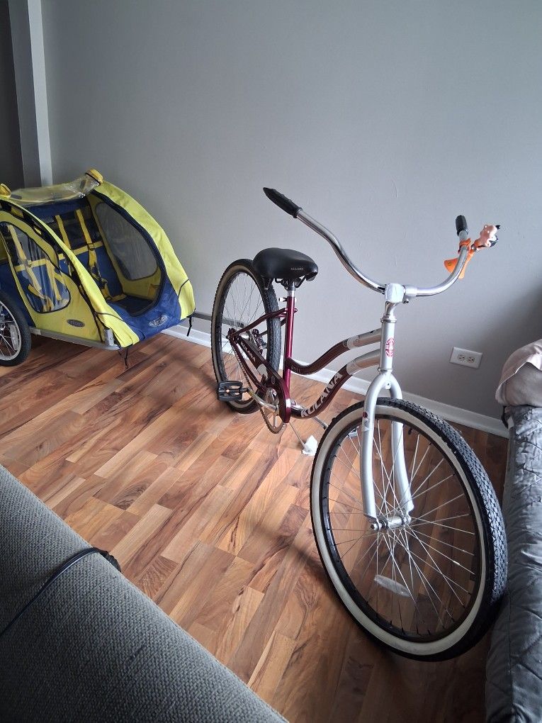 26" Bike With Bike Trailer 