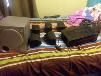 6 speaker Surround sound with yamaha reciever and sony powered subwoofer