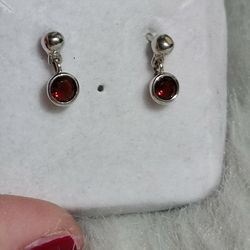 Garnet Drop Earrings