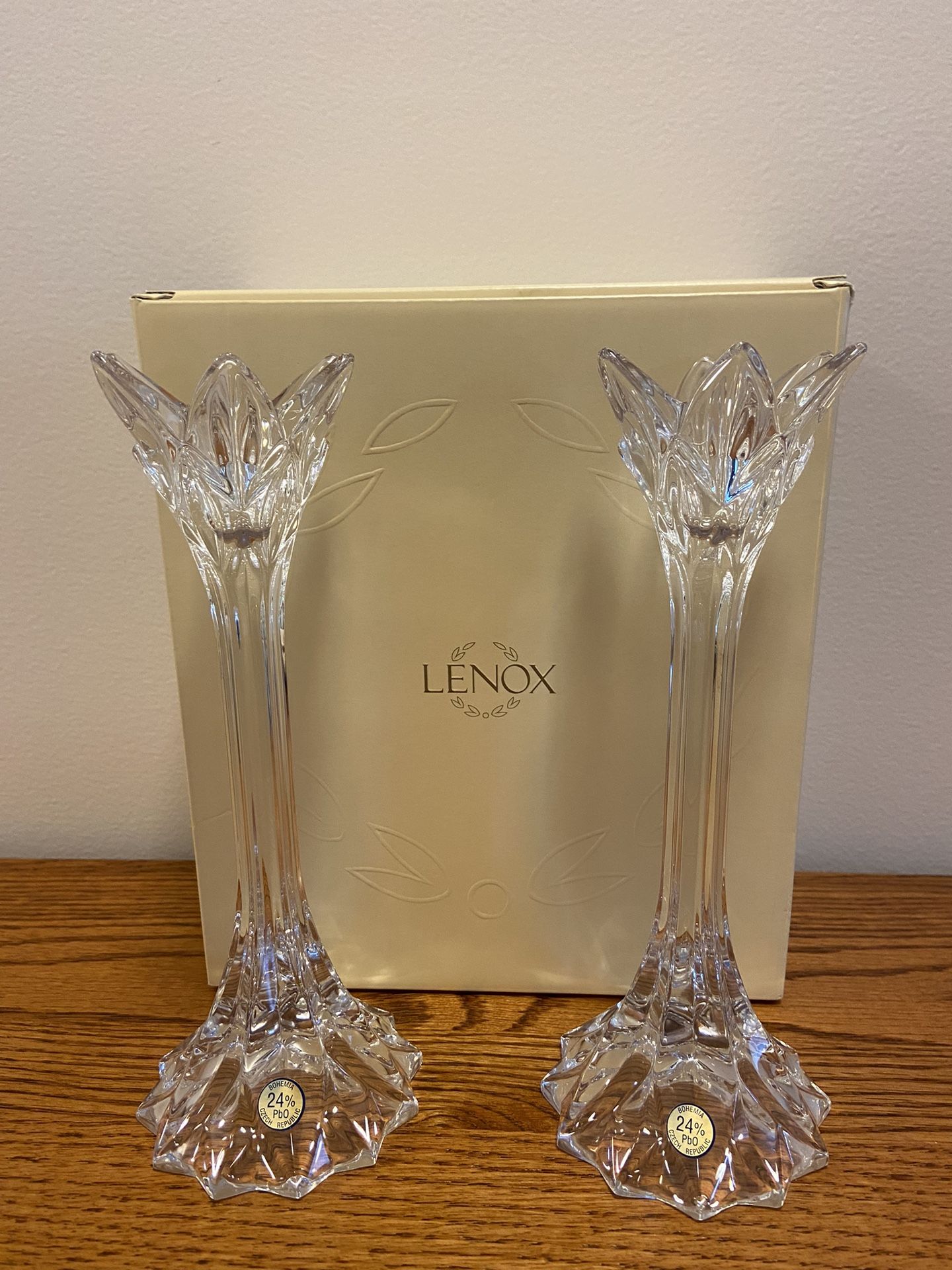 Lenox Shooting Star Candlestick Pair - 9”