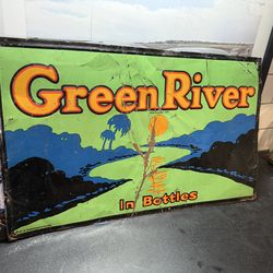 Green River In Bottles Tin Tacker
