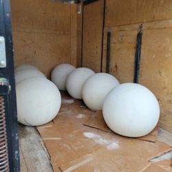 Concrete Large Ball Sphere Globes / Cement Garden Balls Backyard Patio Spheres / Concrete Orbs