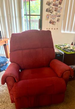 Burgundy Recliner & Rocker