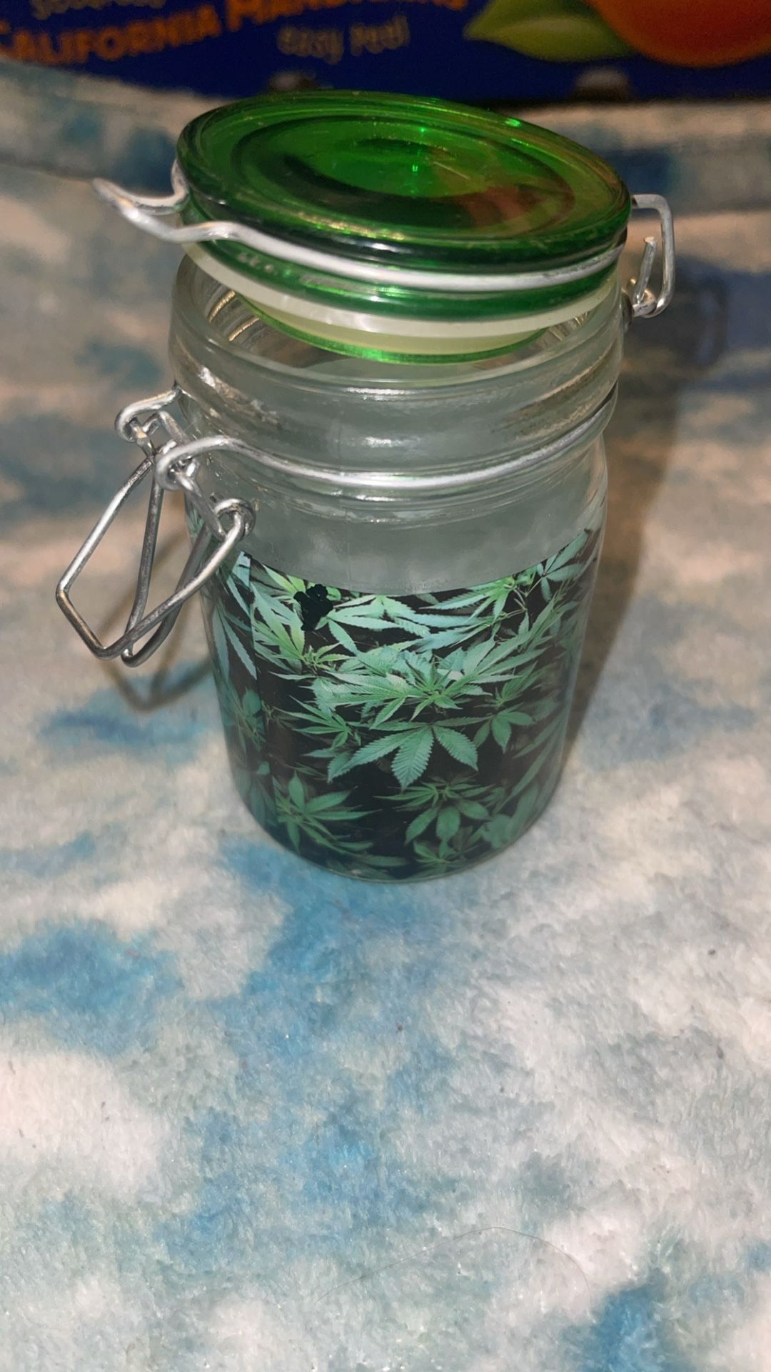Green Leaf Mason Jar