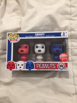 Funko Pop Snoopy Red White & Blue 3 Pack NYCC