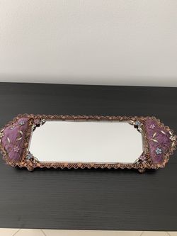 Mirrored mini tray for decor