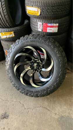 ‼️20X12 INCH WHEELS AND 35INCH TIRES‼️‼️WE FINANCE😎🔥💯