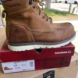 WOLVERINE WORK BOOTS SIZE 13 SOFT TOE