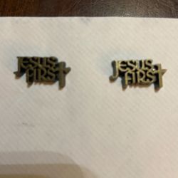 : Jesus First pins/tie tack. Vintage, Appear to be from the Jerry Falwell Old Time Gospel Hour Ministry. Lot of two 