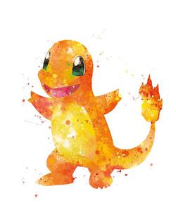 NINTENDO SWITCH 3DS POKÉMON CHARMANDER ART PRINT