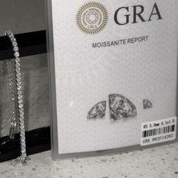 Mossanite On Silver 3m Bracelet