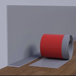 Jaspond Flexible Vinyl Baseboard Wall Base, 5 Inch × 60 Feet, Peel and Stick Rubber Molding, Self-Adhesive Rubber Wall Base Brand new D550