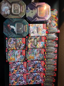 Pokémon TCG Sealed Collection — 9 Booster Bundles (Prismatic, Destined Rivals), 3 Tins, 10 Packs