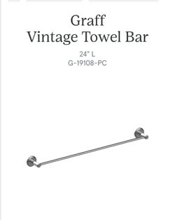 Graff Towel Bar Gun Metal