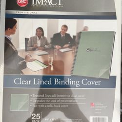 Clear Lined Binding Covers