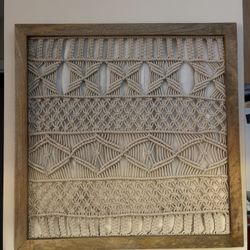 Yarn Art Piece Set Of Two With Wood Frame 