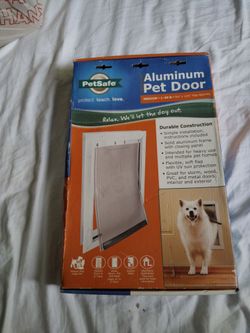 Pet safe aluminum pet door