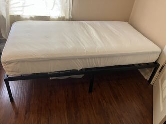 Like New Twin Mattress And Frame