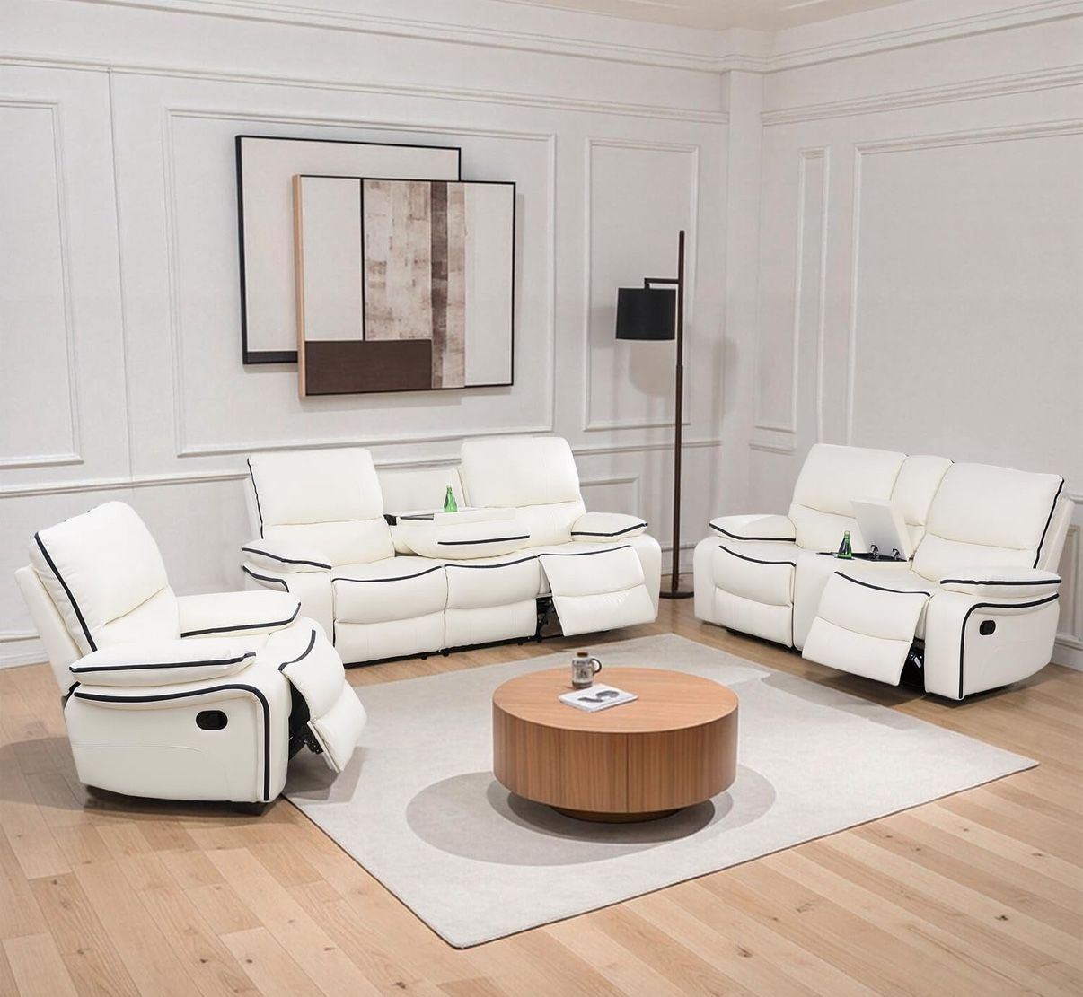 New  Reclining Couch 3-Pc Set — Sofa • Loveseat • Chair