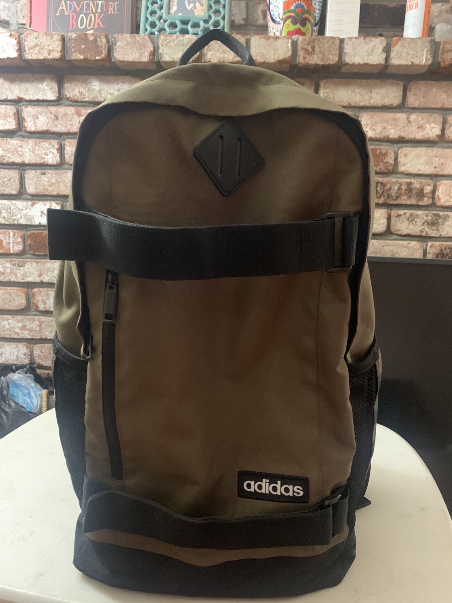 Olive Green Adidas Backpack 